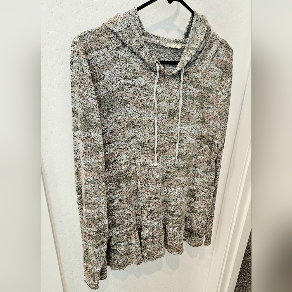 Jane and Delancey Women's Camouflage Knit Sweater